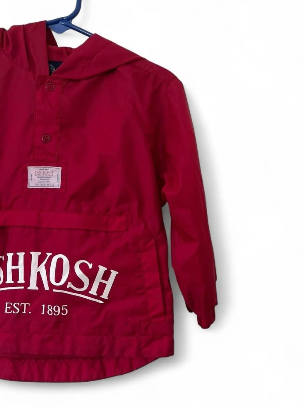 2T 3T 80’s 90’s Vintage Oshkosh Packable Lightweight Windbreaker Nylon Hoodie